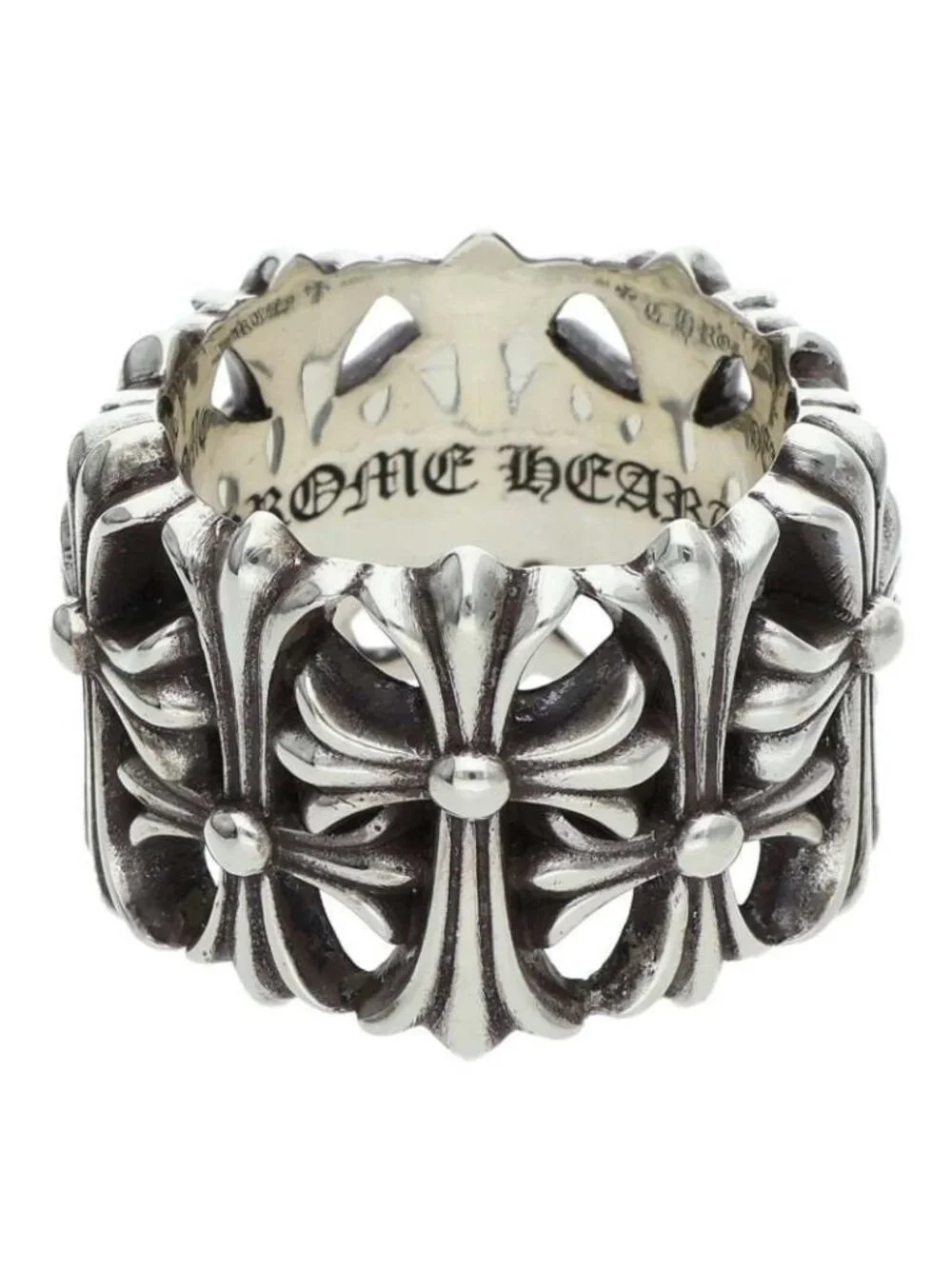 Chrome Hearts Cemetery Cross Silver Ring
